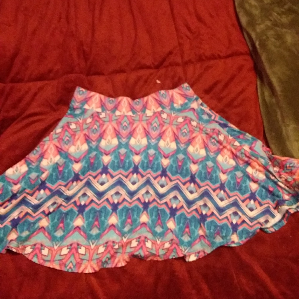 Psychadelic print skater skirt size large